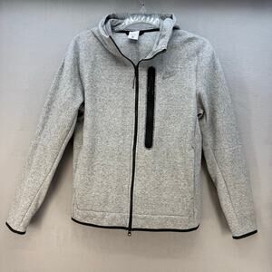Nike Sportswear Women's M Tech-Fleece Full-Zip Hoodie-Grey Heather Black EUC